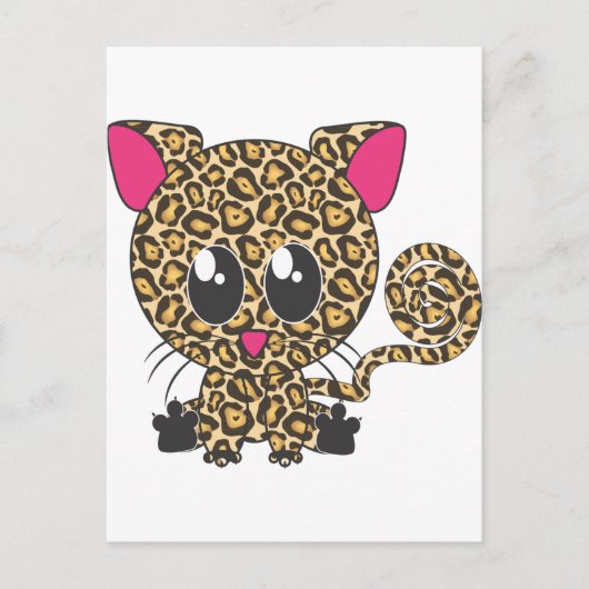 Sitzen Jaguar Postkarte (Vorderseite)