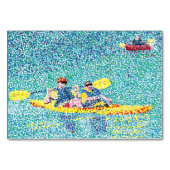 Sitzen Kajaklesende Flashkarten für Erwachsene Tischnummer (Vorderseite)