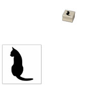 Sitzen Katze Silhouette Gummi Briefmarke Gummistempel (Stempel)
