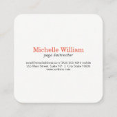 Sitzen Lotus Blume marmoriert Quadratische Visitenkarte (Rückseite)