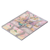 Sitzen mit Sternen Fairy Fantasy Watercolor Art Notizblock (Linke Seite)