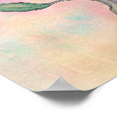 Sitzen mit Sternen Fairy mit Orange Tabby Art Poster (Ecke)