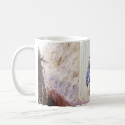 Sitzen Orang Utan Kaffeetasse (Links)