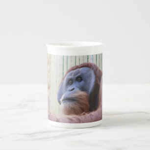 Sitzen Orang Utan Porzellantasse