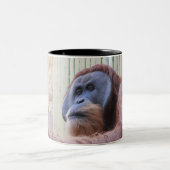 Sitzen Orang Utan Zweifarbige Tasse (Mittel)