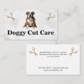 Sitzen | Pet Groomer | Schere Visitenkarte (Vorne/Hinten)