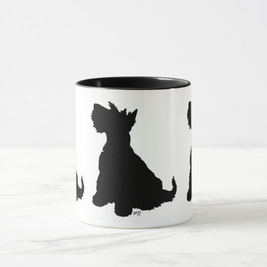 Sitzen Scottie Dog Tasse (Zentrum)