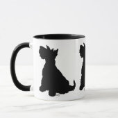 Sitzen Scottie Dog Tasse (Links)