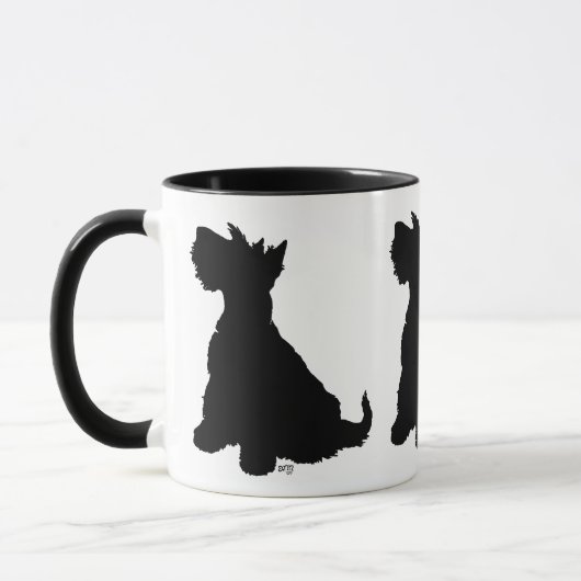 Sitzen Scottie Dog Tasse (Links)