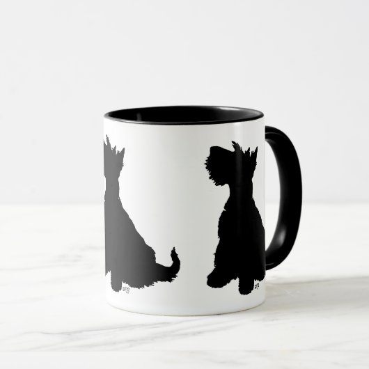 Sitzen Scottie Dog Tasse (VorderseiteRechts)