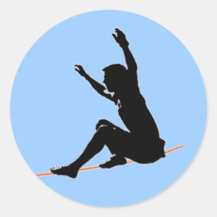 sitzen Sie Anfang auf der Linie Runder Aufkleber