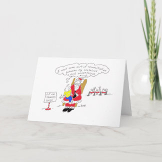 Sitzen Sie auf Sankt Knie-Karte Feiertagskarte