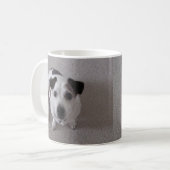 Sitzen Sie Hund Kaffeetasse (Vorderseite Links)