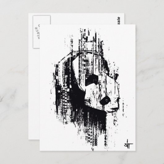 SITZEN Sie "Panda-Code " Postkarte (Vorne/Hinten)