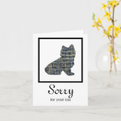 Sitzen Terrier Dog Sympathie Karte (Gelbe Blume)