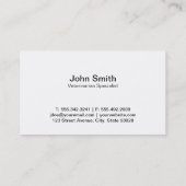 Sitzen | Tierärztin Visitenkarte (Rückseite)