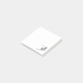 Sitzen Tiger aus schwarzen Schriften Post-it Klebezettel (angewinkelt)