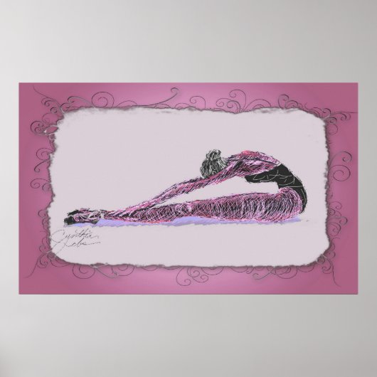 Sitzen über den Beinen Poster (Vorne)