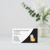 Sitzen und Boarding von Haustieren Visitenkarte (Stehend Vorderseite)