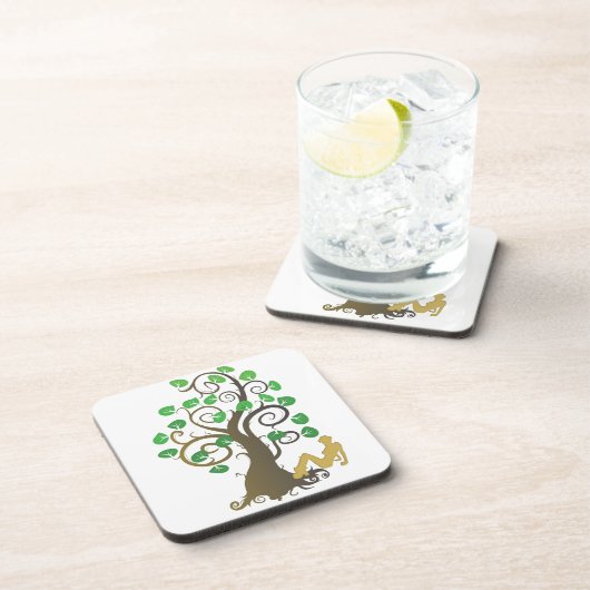 Sitzen unter dem Baum Getränkeuntersetzer (Rechte Seite)