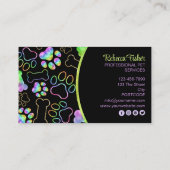 Sitzen von Haustieren, Hundeschlittgehen, Geschäft Visitenkarte (Rückseite)