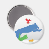 Sitzen von Haustieren Magnet (Vorderseite/Rückseite)