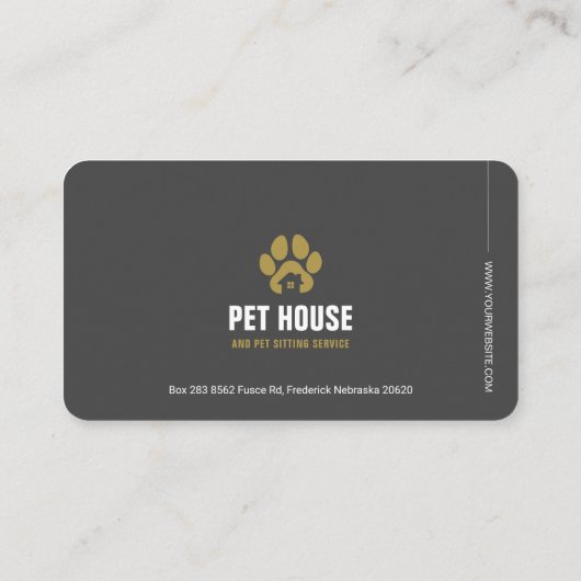 Sitzen von Haustieren, tierärztliche Klinik, Haust Visitenkarte (Rückseite)