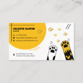 Sitzen von Haustieren, tierärztliche Klinik, Haust Visitenkarte (Rückseite)