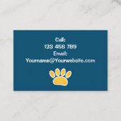 Sitzen von Haustieren Visitenkarte (Rückseite)