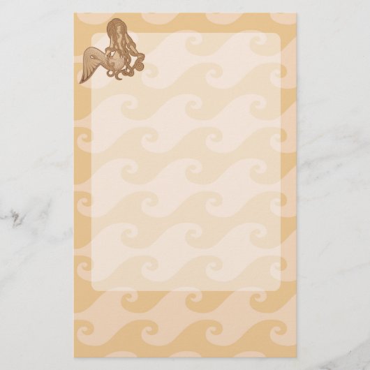 Sitzen von Meerjungfrau Briefpapier (Vorderseite)