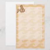 Sitzen von Meerjungfrau Briefpapier (Vorne/Hinten)