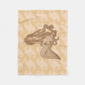 Sitzen von Meerjungfrau Fleecedecke (Vorderseite)