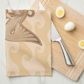 Sitzen von Meerjungfrau Handtuch (Viertel Falte)