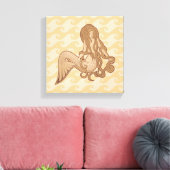 Sitzen von Meerjungfrau Leinwanddruck (Insitu (Wohnzimmer))