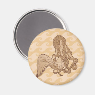 Sitzen von Meerjungfrau Magnet