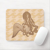Sitzen von Meerjungfrau Mousepad (Mit Mouse)