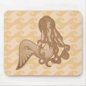Sitzen von Meerjungfrau Mousepad (Vorne)