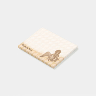 Sitzen von Meerjungfrau Post-it Klebezettel