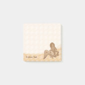 Sitzen von Meerjungfrau Post-it Klebezettel (Vorderseite)