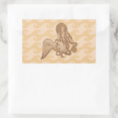 Sitzen von Meerjungfrau Rechteckiger Aufkleber (Tasche)