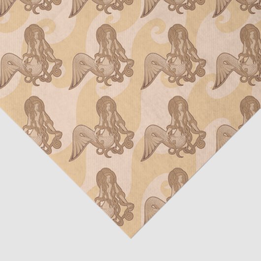 Sitzen von Meerjungfrau Seidenpapier (Ausschnitt)