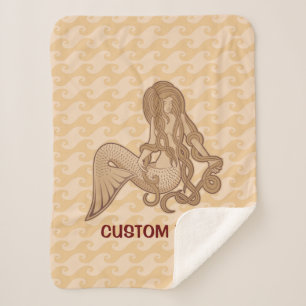 Sitzen von Meerjungfrau Sherpadecke