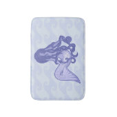 Sitzen von Mermaid Blue Badematte (Vorderseite Vertikal)