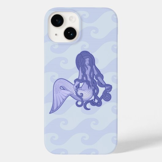 Sitzen von Mermaid Blue Case-Mate iPhone Hülle (Rückseite)
