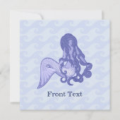 Sitzen von Mermaid Blue Einladung (Vorderseite)