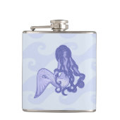 Sitzen von Mermaid Blue Flachmann (Vorderseite)