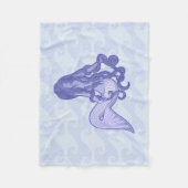 Sitzen von Mermaid Blue Fleecedecke (Vorderseite)