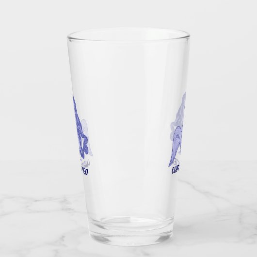 Sitzen von Mermaid Blue Glas (Links)