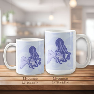 Sitzen von Mermaid Blue Kaffeetasse