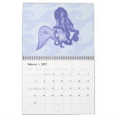 Sitzen von Mermaid Blue Kalender (Feb 2027)